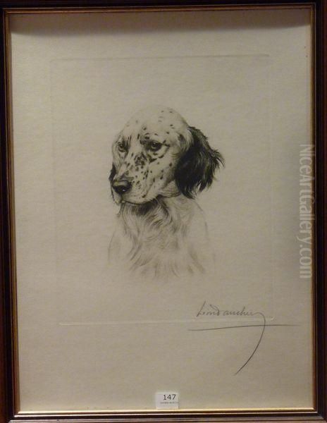 Setter Anglais Oil Painting by Leon Danchin