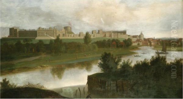 View Of Windsor Castle Oil Painting by Hendrick Danckerts