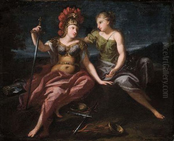 Allegoria Della Pace E Della Giustizia Oil Painting by Pietro Dandini