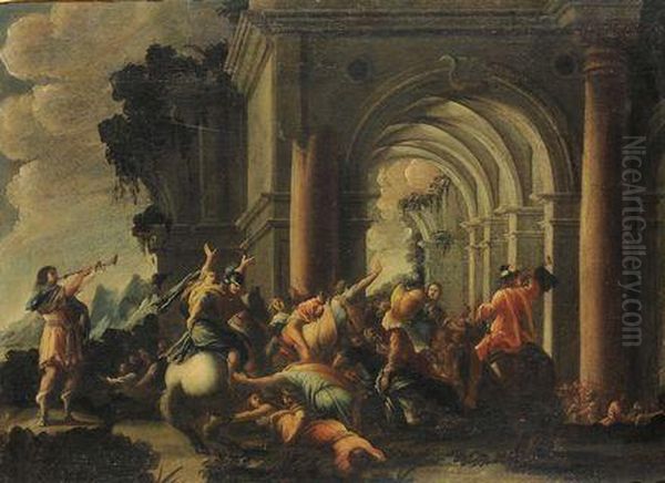 Il Ratto Delle Sabine Oil Painting by Pietro Dandini