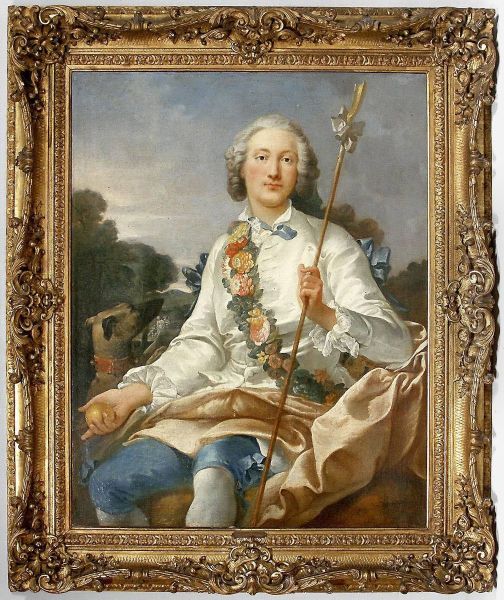 Portraitde Gentilhomme En Pris Oil Painting by Michel-Francois Dandre-Bardon