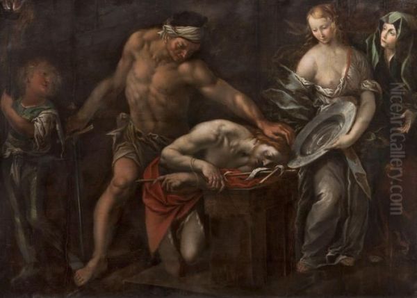 The Beheading Of Saint John The Baptist Oil Painting by Stefano Danedi