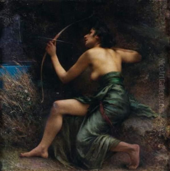 Femme A L'arc Oil Painting by Henri Camille Danger