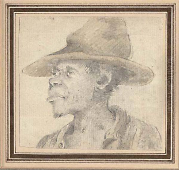 Study Of A Cape-coloured Gentleman In A Hat Oil Painting by Samuel Daniell