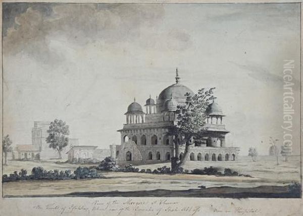 Mosque At Chinno Oil Painting by Thomas Daniell