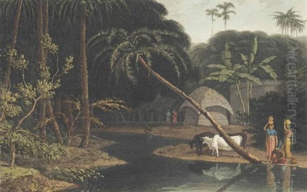 A Picturesque Voyage To India Oil Painting by Daniell Thomas & William