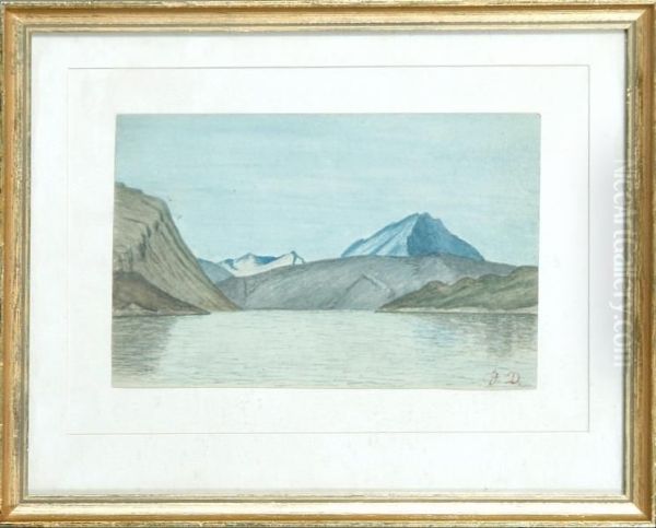 Two Greenlandic Sceneries Oil Painting by Jacob Danielsen