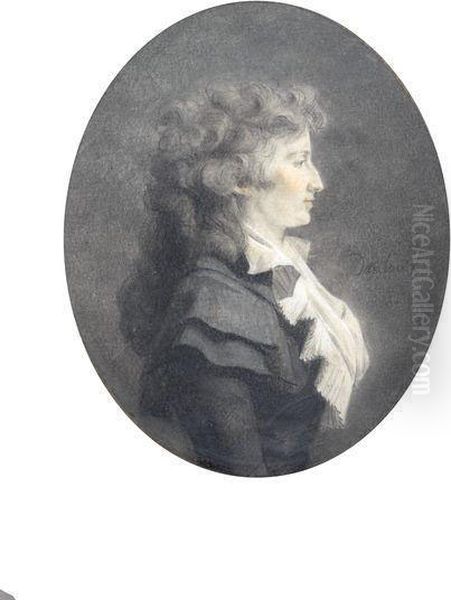 Portrait D'homme De Profil Vers La Droite Oil Painting by Henri Pierre Danloux