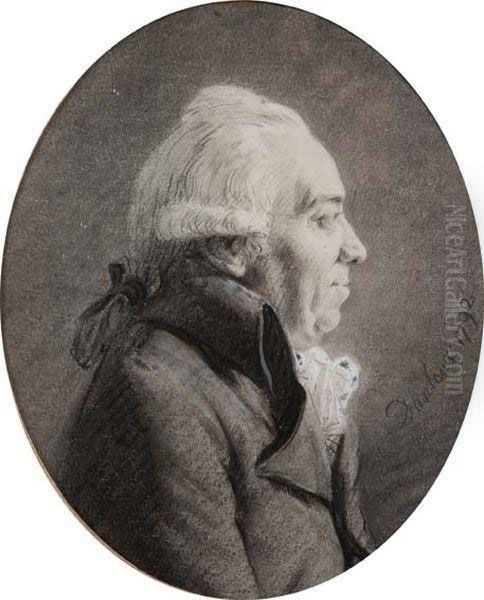 Portrait D'homme De Profil Oil Painting by Henri Pierre Danloux