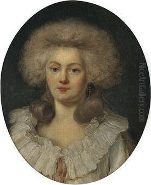 Portrait De Jeune Femme Oil Painting by Henri Pierre Danloux