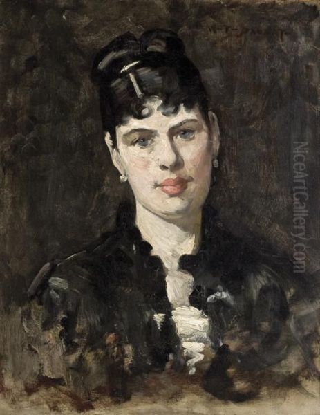 Portrait Of A Woman Oil Painting by William Turner Dannat