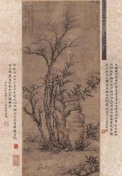 Bamboos Oil Painting by Guan Daosheng