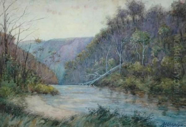 River View Oil Painting by Alfred James Daplyn