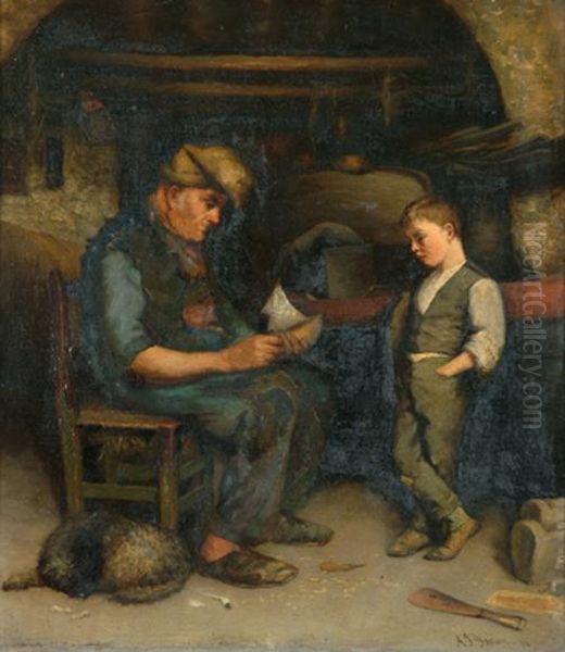 The Boatmaker Oil Painting by Alfred James Daplyn