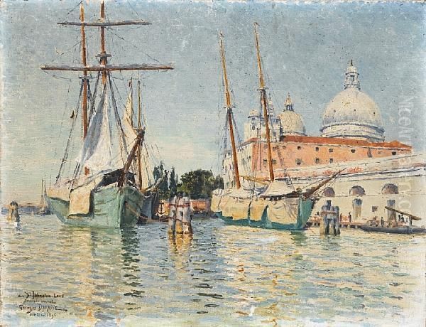 Along A Quayside, Venice Oil Painting by Georges Paul Darasse