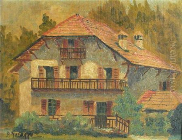 A House In The French Countryside Oil Painting by Georges Paul Darasse