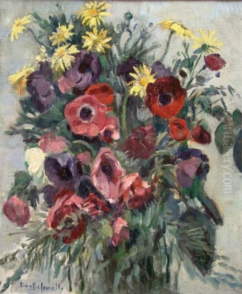 Blumenstillleben Oil Painting by Paul Darbefeuille