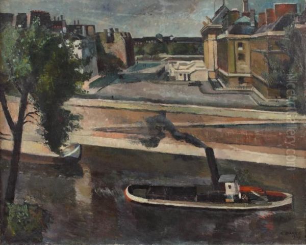 La Seine Oil Painting by Georges Darel