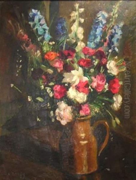 Bouquet De Fleurs Oil Painting by Georges Darel