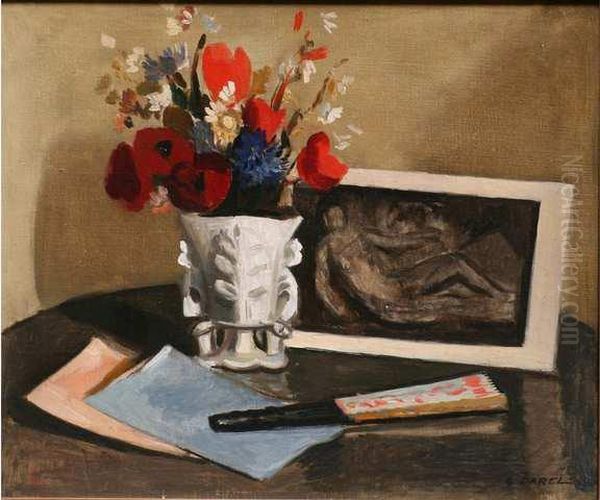 Nature Morte Au Bouquet Oil Painting by Georges Darel