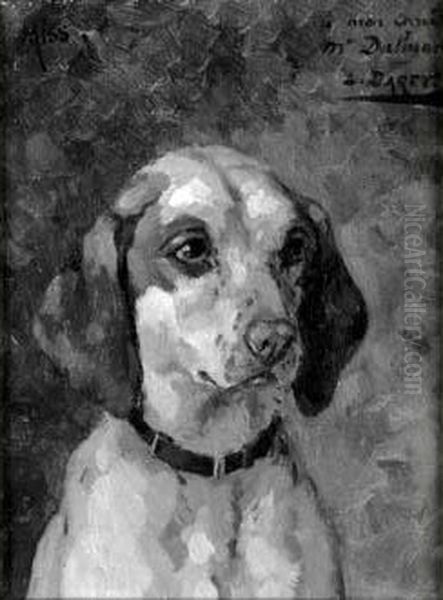 Tete De Chien Oil Painting by Louis Darey