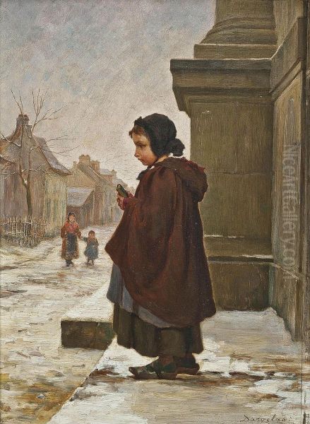 Waiting For A Friend Oil Painting by Andre Henri Dargelas