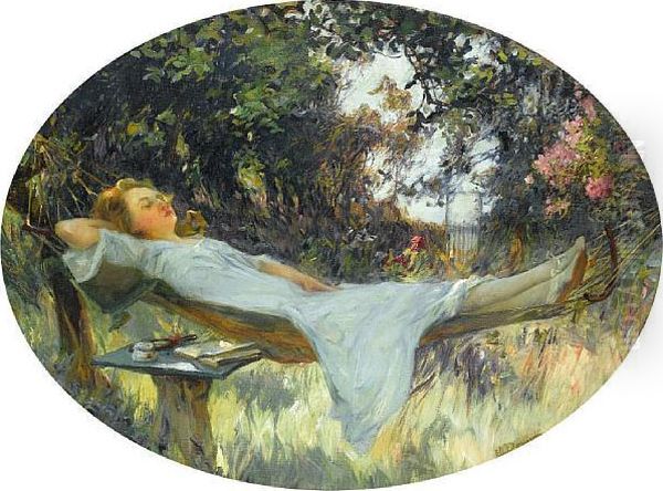 La Sieste Oil Painting by Henri-Gaston Darien