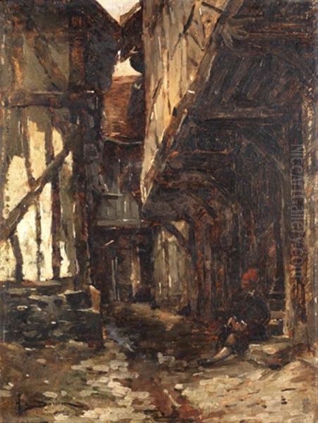 Ramoneur Assis Dans Une Ruelle Oil Painting by Henri-Gaston Darien