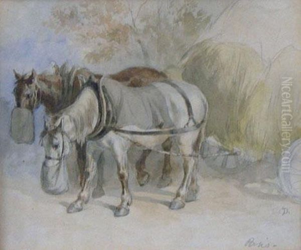 Haywagon Oil Painting by Felix Octavius Carr Darley