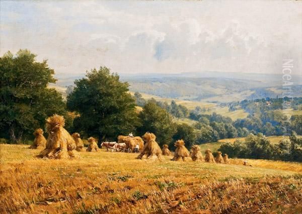 Erntezeit Im Wienerwald Oil Painting by Hugo Darnaut