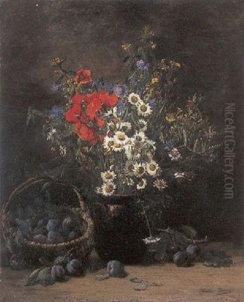 Wildflowers Oil Painting by Louise Darru