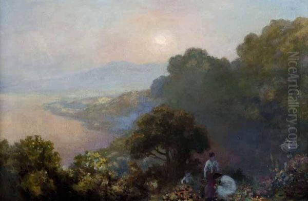 View Of Killiney From Lennox Robinson's House Oil Painting by George Russell Dartnell