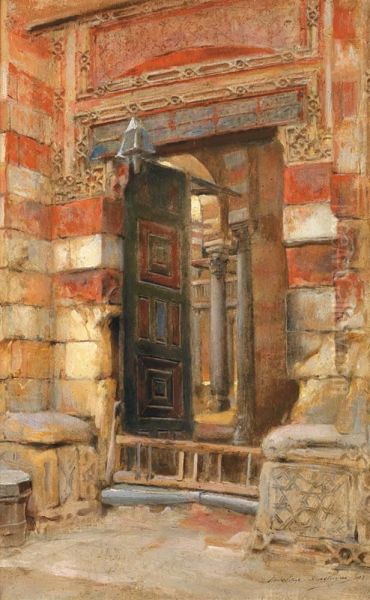 Porte D'une Mosquee Oil Painting by Maxime Dastugue