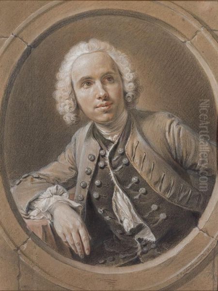 Portrait Presume De Charles-nicolas Cochin Oil Painting by Johann Georg Dathan