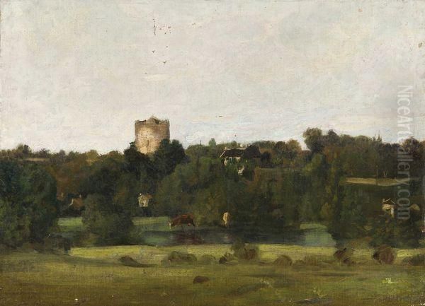 Paysage Oil Painting by Charles-Francois Daubigny