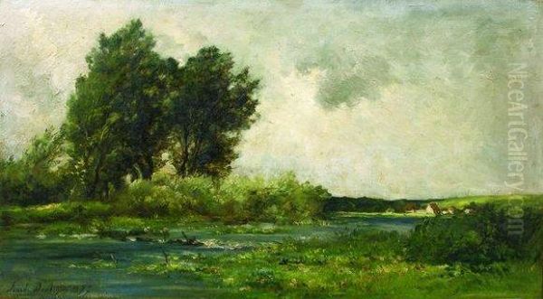 Paysage Aux Grands Arbres Oil Painting by Karl Pierre Daubigny