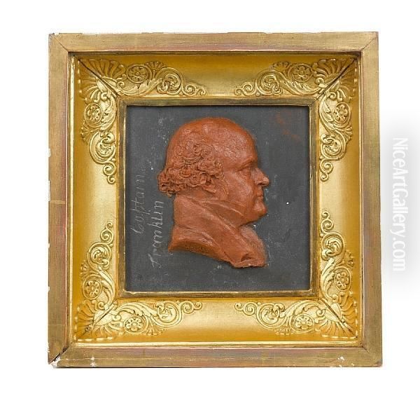 A Wax Portrait Bust Of Captain Sir John Franklin Oil Painting by Pierre Jean David D'Angers