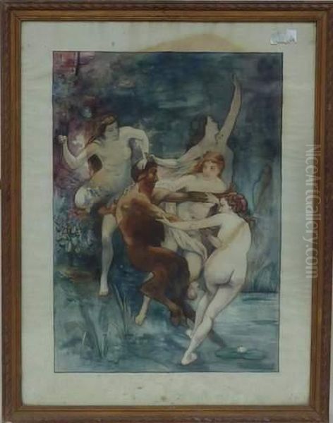 Pan Et Nymphes Oil Painting by Joseph Antoine David De Marseille