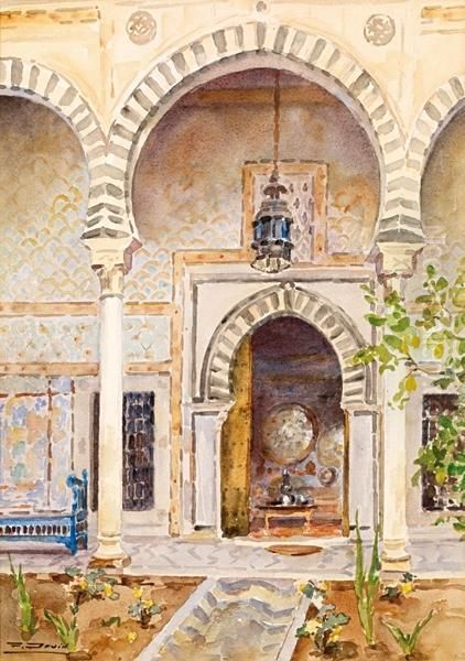 Interieur D'un Palais Oriental Oil Painting by Ferdinand David