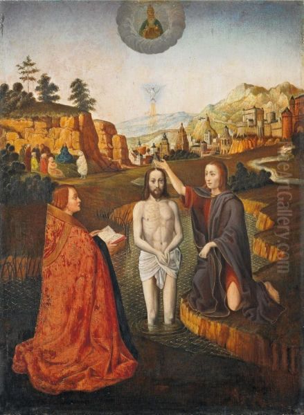 Taufe Christi Oil Painting by Gerard David