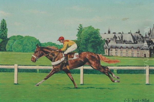 Course A Chantilly Oil Painting by Germain David-Nillet