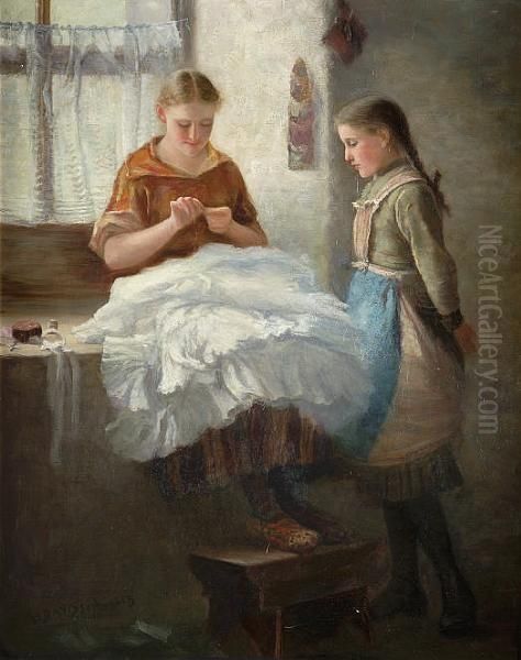 Bridal Dress Oil Painting by Alexander Davidson