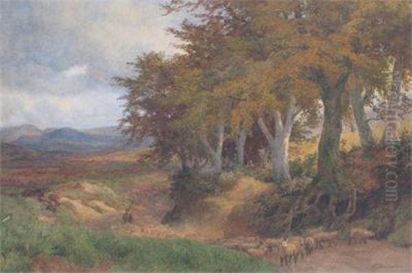 The Skirts Of The Moor Oil Painting by Charles G. Davidson