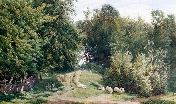 Wooded Landscape Oil Painting by Charles Grant Davidson