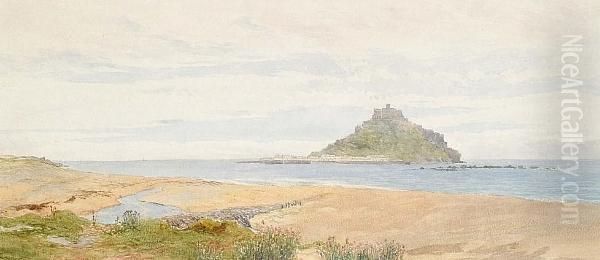 St Michael's Mount Oil Painting by Charles Topham Davidson