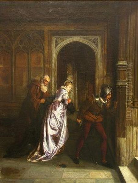 Mary Queen Of Scots Escaping From Lochleven Castle Oil Painting by Thomas Davidson