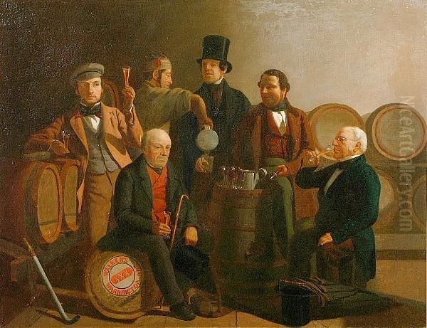 The Ale Tasters Oil Painting by John Davies