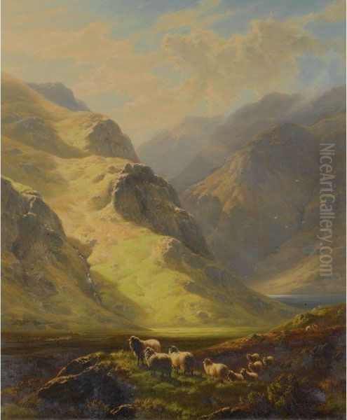 Glen Strae, Argyleshire Oil Painting by William Davies