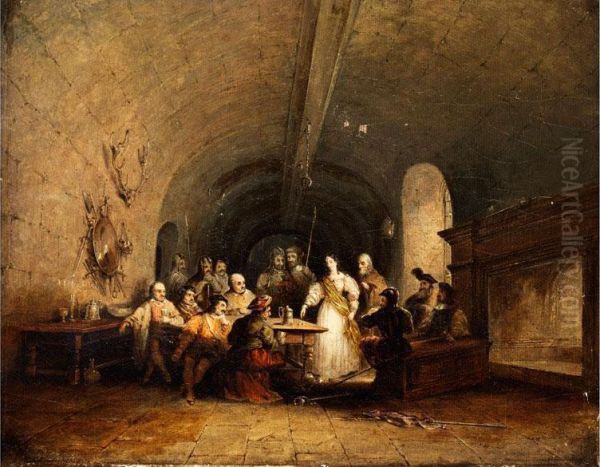 Palastinterieur Oil Painting by William Davies