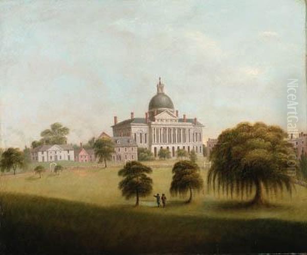 View Of The State House Oil Painting by Catherine Davis